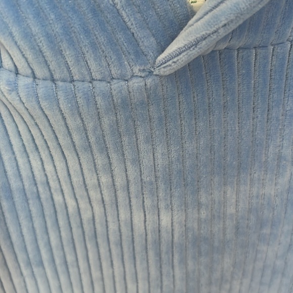 Aerie Ribbed Velour Light Blue Hoodie NWOT Medium - Picture 5 of 8